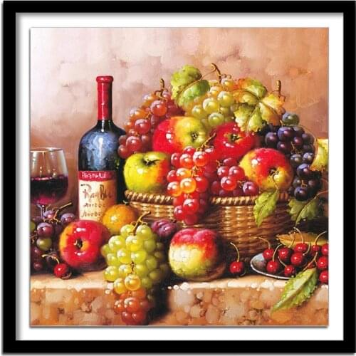 Diamant painting DIY Diamond Painting Grapes Diamond Embroidery Full Square Rhinestones Fruit Handmade Needlework Crafts