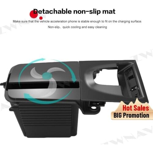 QI car Infrared Fast wireleess charger for Porsche Macan 2017-2019 Intelligent Infrared Fast Wireless Charging Car Phone Holder
