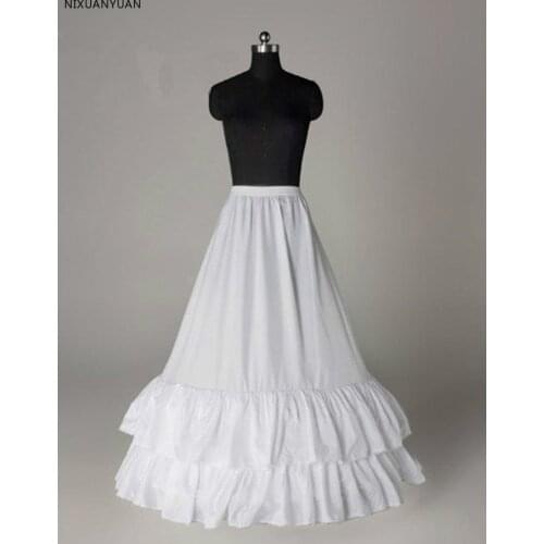 2021 White Ruffle A Line Wedding Petticoats Jupon Mariage Wedding Accessories Crinoline Petticoat