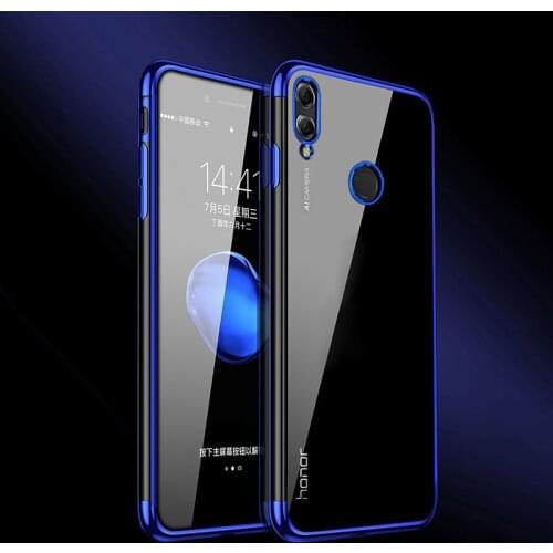 Surplus Wind Phone Case For Huawei Y6Pro Y7Pro Transparent Plating TPU Soft Silicone Slim Back Cover Case For Y6 Y7