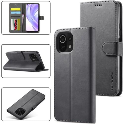 Flip Case For Xiaomi Mi 11 Lite Case Vintage Leather Wallet Cover For Xiaomi 11 Lite Case Luxury Phone Bags Cases Mi 11 Lite