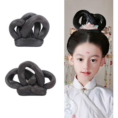 Black Fairy Styling Hair Products For Girls Royal Hair Classic Dancer Headdress Han Dynasty Girls Birthday Party Cosplay