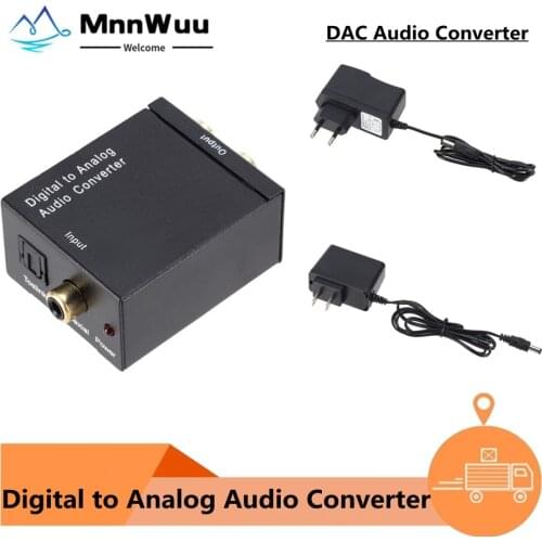 DAC Digital To Analog Adapter Optical Fiber Toslink Coaxial Signal To Analog RCA Audio Converter Amplifier Decoder DAC Converter