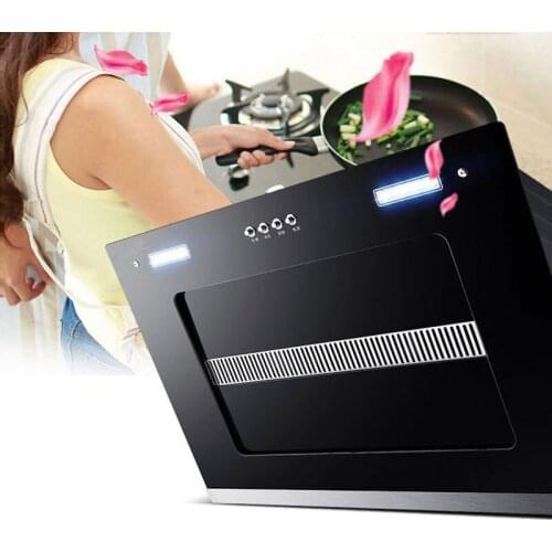 Household Range Hood Wall-mounted Smoking Machine Double Motor Side Suction Type Large Suction Automatic Cleaning Range Hood