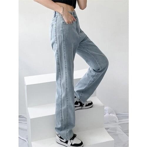 Vintage Woman Mom Jeans High Waist Clothes Wide Leg Denim Clothing Streetwear Quality Fashion Harajuku Straight Pantalon Femme