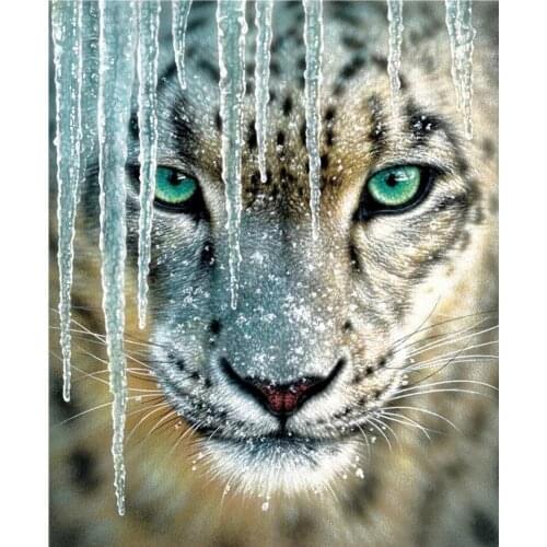 Hot Animal leopard Counted Cross Stitch Kits Needlework Embroidery Crafts 14ct Aida DIY Arts Handmade Home wall Decor