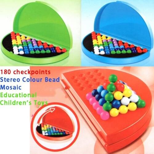 Three-dimensional color beads jigsaw puzzle board game puzzle thinking game 180 off intelligence children creative toys