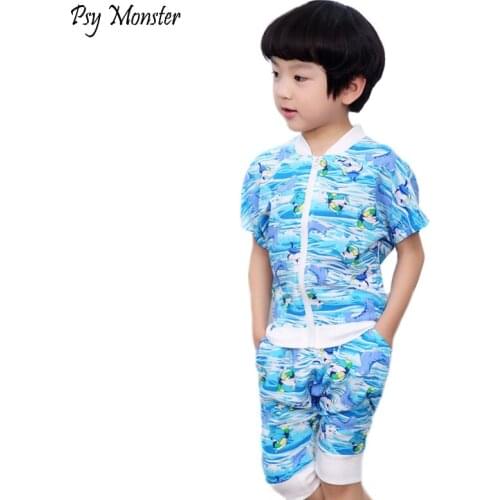 Boys Toddler Flower Set Shirt + Shorts Hawaii Beach Set Summer Cotton Baby Kids New Birthday Party Clothing Outfit F114