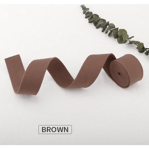 Brown bag webbing DIY bag belt strap canvas webbing messenger bag shoulder bag simple solid color webbing