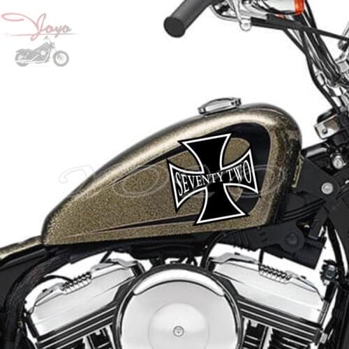 Cross Decal Fairing Stickers Fuel Tank Decals Vinyl Sticker For Harley Sportster XL1200V 72