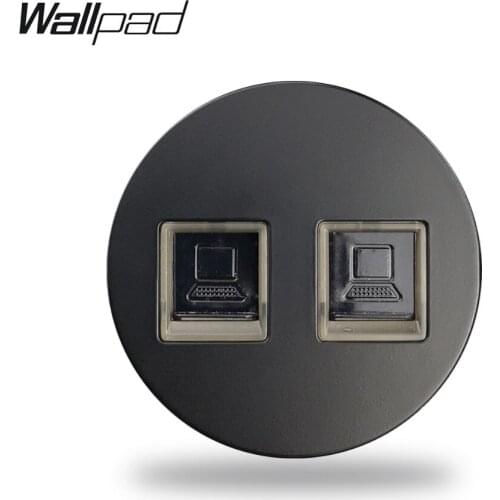 L6 5 Colors Double RJ45 CAT5E CAT6 PC Ethernet Computer Data Wall Wiring Outlet Port Socket Modular DIY Free Combination