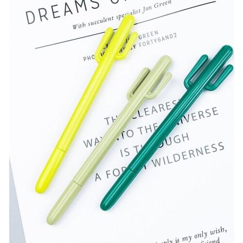 Cute Cactus Neutral Pen Creative Korean Stationery Cartoon Creative Gel Pen Authentic Pen Student Award Office Stationery
