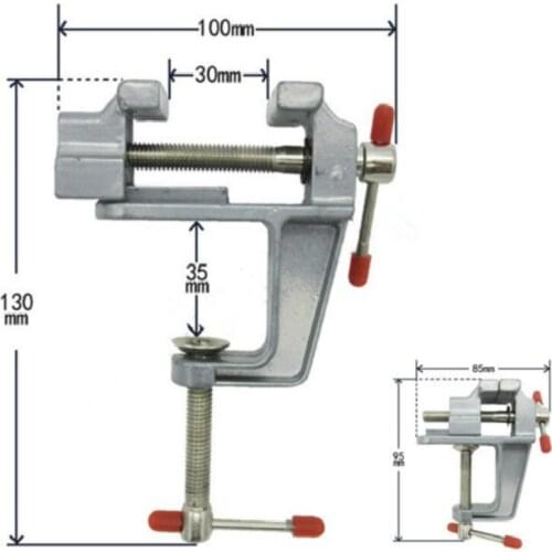 Mini Table Vice Aluminium Alloy Bench Screw Bench Vise for DIY Jewelries Craft mould Fixed Repair Tool