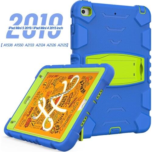 Fashion ShockProof full body cover,for ipad 7.9"Mini 4 A2133/A1538/A1550 stand tablet cover Three Layer Hybrid Hard Plastic case