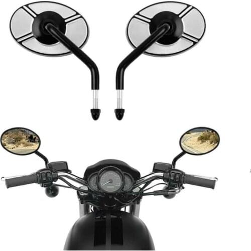 Motorcycle 8mm CNC Rear View Mirrors For Harley Touring Road King Street Glide Electra Glide 883 1200 XL Dyna Softail