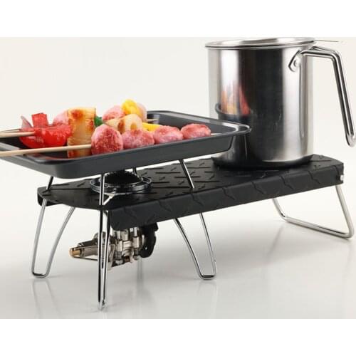 Portable Outdoor Folding Stove Table Camping Gas Burner Stand Grill Desk