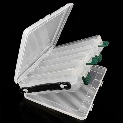 PHAT FISH Fishing Lure Box Double Sided Tackle Squid Jig Pesca Accessories Minnows Bait Tackle Container