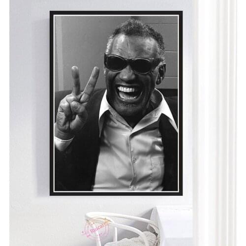 Ray Charles Poster Classic Musician Star Prints Canvas Painting Wall Art Picture For Living Home Room Decor