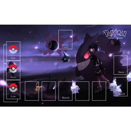 Pokemon Playmat Gengar Montster Pad Soft Rubber Mousepad for Children Card Game Desk Pad Party Entertainment