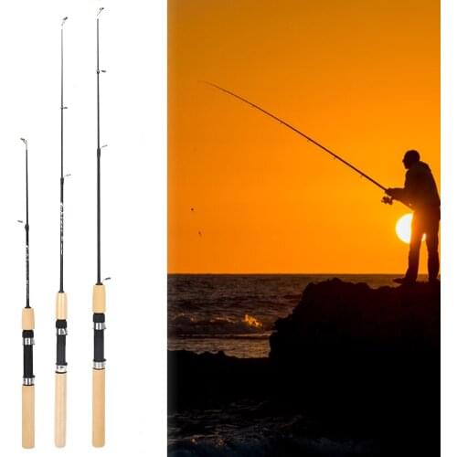 60 to 100cm Shrimp Ice Fishing Pole Portable Light Weight Fishing Tackle Carbon Fiber River Shrimp Carp Fishing Pole Winter