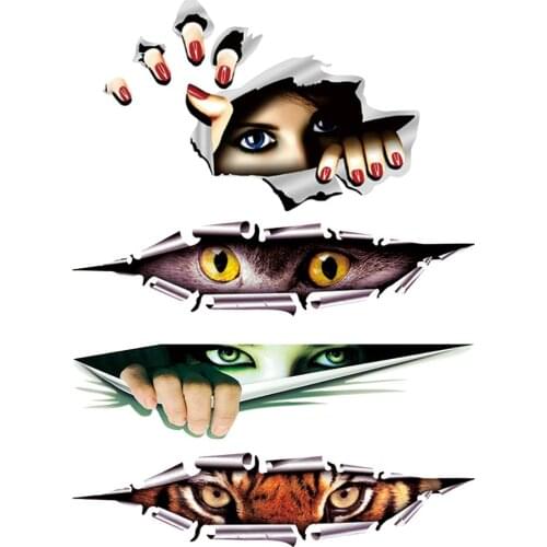 Type Lifelike 3D Car Sticker Creative Modified Stickers Eyes Peeking Monster Waterproof Car Styling Sticker Decoration