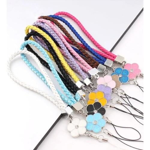 Lanyard for keys Mobile Phone accessories Straps Rhinestone Beaded Smart Phone Key Ring Holder Lanyard neck strap Cord Hand Rope