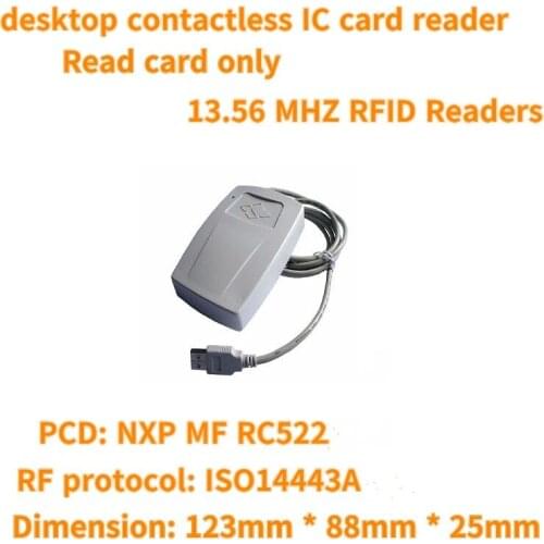 Proximity Card Reader 13.56 MHZ HF RFID chip smart rfid Read card only used for access control、identification 、kiosk system
