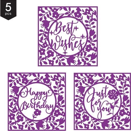 Interchangeable Flower Frame Metal Cutting Dies Stencils For DIY Scrapbooking Paper Cards Handcraft Embossing Template Decor
