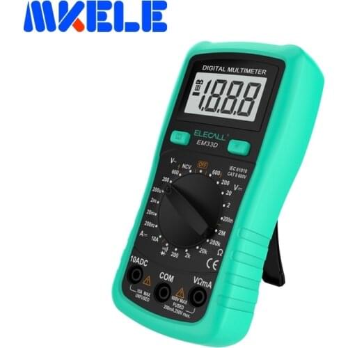 EM33D 3 1/2 Digital Multimeter mastech diagnostic-tool multimetro AC/DC1999 Counts Voltage Detection Overload Protection