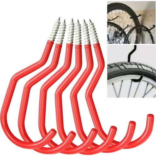Bike Hooks,Heavy Duty Bicycle Storage Hooks Set,Screw-in Utility Storage Hangers Shed Garage Garden Hook Plastic Coated for Wall