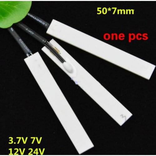 One pcs High Temperature Ceramic Heating Sheet Ceramic Heating Plate 50mm*7mm*1.3mm ceramic plate 3.7v 7v 12v 24v heating sheet