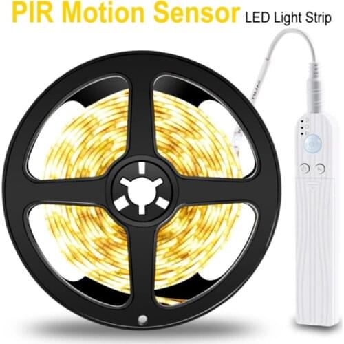 1M 2M 3M Motion Sensor LED Night light Bed Cabinet Stairs light LED Strip lamp Battery Powered For TV Backlight lighting