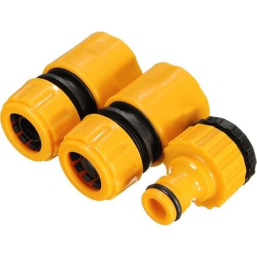 3pcs Quick Tap Water Connector Adapter Fast Coupling Adaptor Drip Tape 3/4"and 1/2" Barbed Irrigation Hose Connector Garden Tool