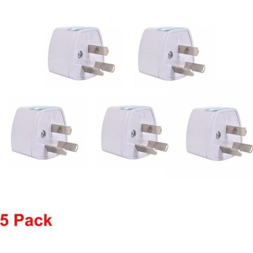 5Pcs Universal 3Pin AU NZ Power Plug Adapter 3 Pin New Zealand Australia Travel Plug US/UK/EU To AU/NZ Plug Converter
