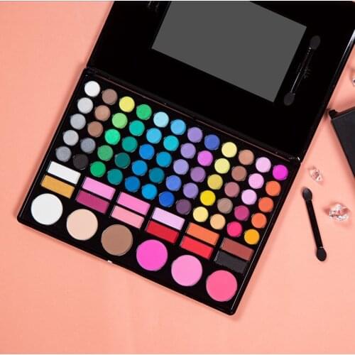 78 Colors Eye Shadow Palette Long-lasting Earth Color Eyeshadow Pearl Matte Waterproof Glitter Shimmer Makeup Set