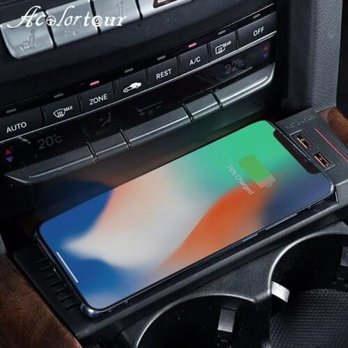 15W Car QI Wireless Charger for Mercedes Benz E Class W212 2015 2010 Cordless Charging Onboard for Iphone11 Phone Charge Plate
