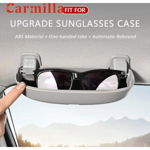 Carmilla Auto Accessories New Car Sunglasses Holder Glasses Case Cage Storage Box for VW Audi Benz Honda Mazda Hyundai Chevrolet