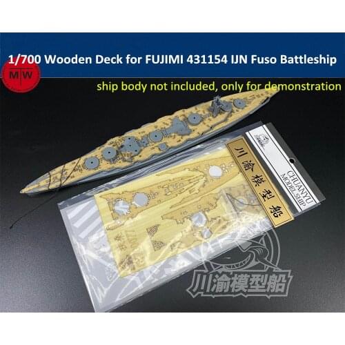 1/700 Scale Wooden Deck for FUJIMI 431154 IJN Fuso Battleship Model TMW00116