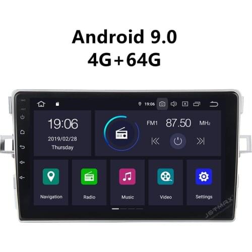 JSTMAX 9'' Android 9.0 4G + 64G ISP Screen Car Radio Stereo Player For Toyota Verso EZ 2007 2008 2009 2010 2012 2013 2014 2015