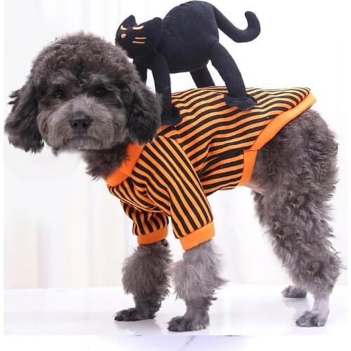 1 Piece Creative Funny Pet Dog Clothes Fashion Puppy Kitten Halloween Party Costume Cute Dog Striped Clothes Dogs Accessories