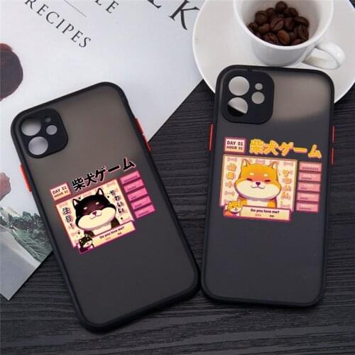Cartoon Japan Shiba Inu Phone Case For iPhone 12 11 Pro 7 XS MAX X XR SE2020 8 6 Plus Dog Pattern Hard Matte Cover Clear Fundas