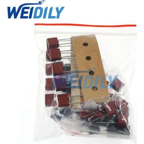 50PCS Square Fuse Kit Rectangle Protective Slow Blow T1A T3.15A T4A T5A T6.3A 250V SS-5 2Pin Assortment Kit 5Kinds Each 10PCS