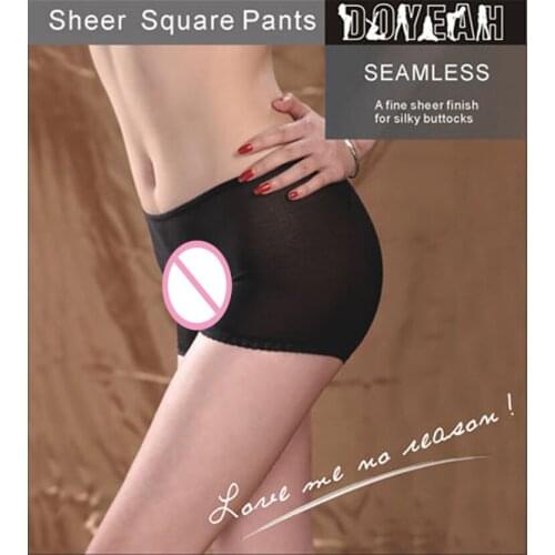 New Full transparent ultra-thin seamless stockings panties perspectivity womens sexy silk lace temptation low-waist trunk