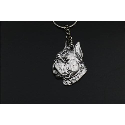 New Fashion Boxer dog Keychain jewelry Popular dog Key Chain Key Ring