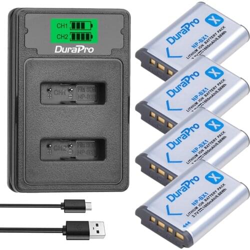 4pc NP-BX1 NP BX1 3.7V 1860mAH Battery + Charger with Type C Cable For SONY DSC RX1 RX100 RX100iii M3 M2 WX300 HX300 HX400 GWP88