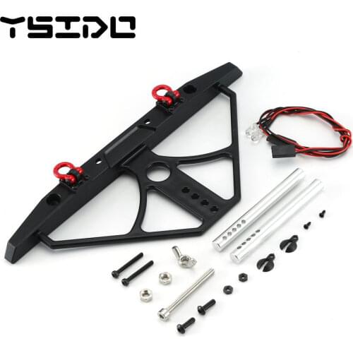 Front & Rear Bumper with Light for 1/10 RC Crawler Car Traxxas TRX4 TRX-4 Axial SCX10 & SCX10 II SCX10 III AXI03007