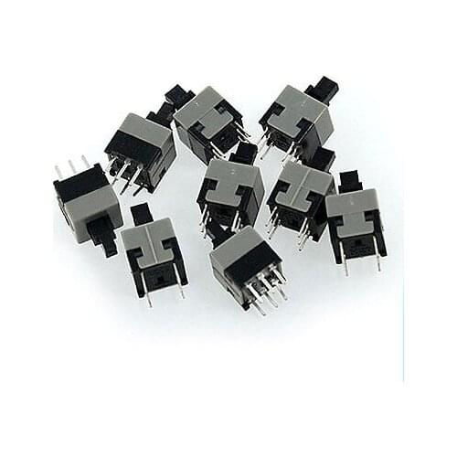 Maintained/Momentary Push Button Switch DC 50V 0.5A DPDT 8.45x8.45mm