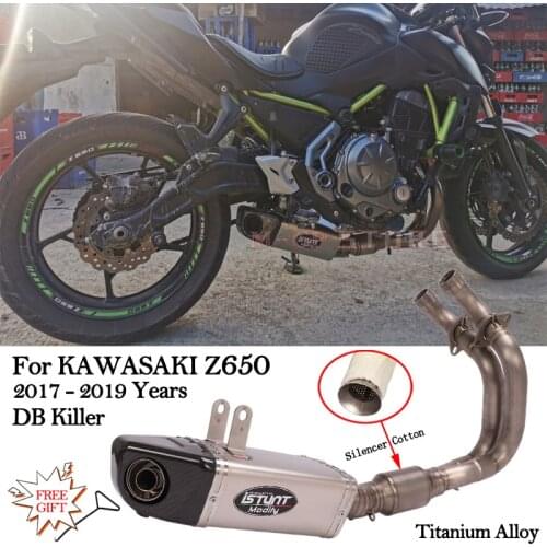 Full System Yoshimura Exhaust For Kawasaki Z650 2017 - 2019 Years Motorcycle Titanium Alloy Escape Front Mid Link Pipe DB Killer