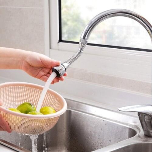 Adjustable 360 Rotating Faucet Extender Bubbler Bathroom Kitchen Splash-proof Valve Pressure Reducing Water Spout Water Saver