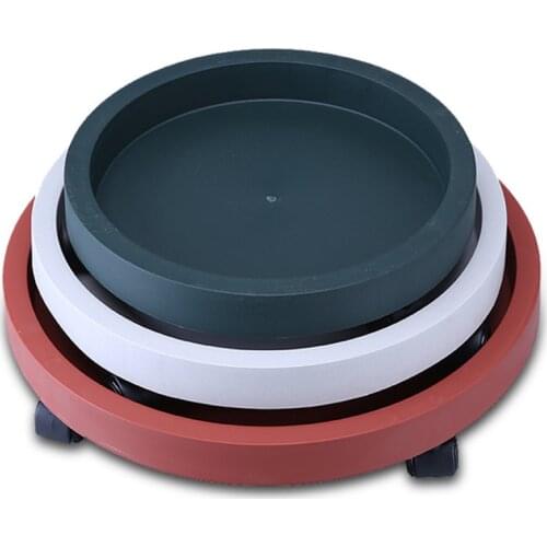 Removable Tray Universal Flower Pot Wheels Round Plastic Tray Heavy Duty Flower Pot Rack Plant Caddy Rolling Potted Plant Stand